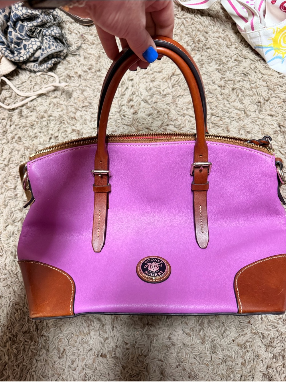 Dooney & Bourke pebble grain satchel “Geena”
